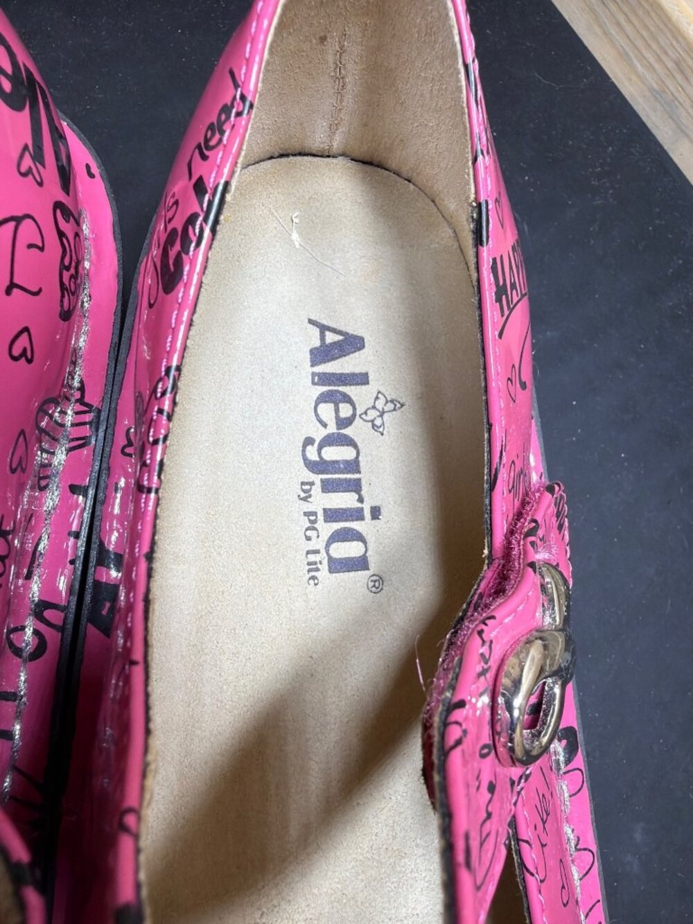 Alegria Paloma Pink Ribbon Breast Cancer Awareness Mary Jane Shoes EU38 US 8-8.8 - Picture 2 of 8
